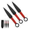Malé vrhací nože "KUNAI RED" 3 kusy