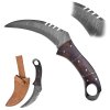 Damaškový karambit "CLAW OF ANCIENT STEEL" s koženým pouzdrem