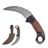 Masivní karambit "RAPTOR CLAW" s koženým pouzdrem