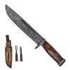 Velký pevný nůž "MASTER OF BLADES" s příborem a koženým pouzdrem