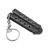Mini duhový Balisong "THIRD KEYCHAIN - BLACK"