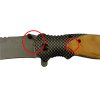 Poloautomatický nůž "CARBON TACTICAL" se záchranářskými funkcemi II. jakost