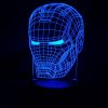 3D akrylová stolní lampička "MASK OF IRON MAN" - MARVEL