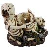 Pryskyřicová soška "BONEYARD SKELETON" se zdobným tantem