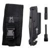 Taktický zavírací nůž "K25 BLACK RESCUE" s křesadlem a svítilnou