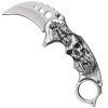 Poloautomatický karambit "WHITE BONE" s kovovým klipem