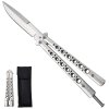 Ostrý balisong "SILVER FANG" s pouzdrem