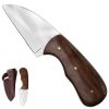 Pevný nůž "BROWN BEAR MINI" s koženým pouzdrem