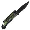 Taktický zavírací nůž "K25 ARMY RESCUE" s křesadlem a svítilnou