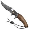Zavírací nerezový damaškový nůž "HUNTER'S CREED" s pouzdrem
