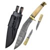 Masivní damašková mačeta "KUKRI SHAKTI" s mini noži a pouzdrem