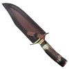 Damaškový lovecký nůž "DEER FRONTIER" s koženým pouzdrem