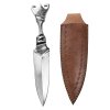 Dvoubřitá dýka "SILVERSHADE" s koženým pouzdrem