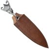 Dvoubřitá dýka "SILVERSHADE" s koženým pouzdrem