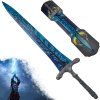 Masivní ocelový meč "DARK MOON GREATSWORD" s velkou plaketou - Elden Ring