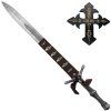 Celokovový meč "HOLY MOONLIGHT SWORD" s plaketou - Bloodborne