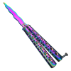 Tréninkový balisong "RAINBOW FLAME"