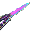 Tréninkový balisong "RAINBOW FLAME"