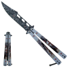 Ostrý balisong "TEMPLAR FLIP WHITE"Ostrý balisong "TEMPLAR FLIP WHITE"