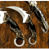 Ostrý karambit "VENDETTA VORTEX" s koženým pouzdrem