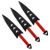 Sada vrhacích nožů "SAMURAJ" 3 kusy černé