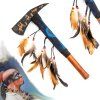 Indiánský tomahawk "CHEROKEE" s pravou kůží!