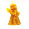 Svíčka ze včelího vosku Anděl stojící malý s lyrou 6,5 cm 30 g - Chlebo-med