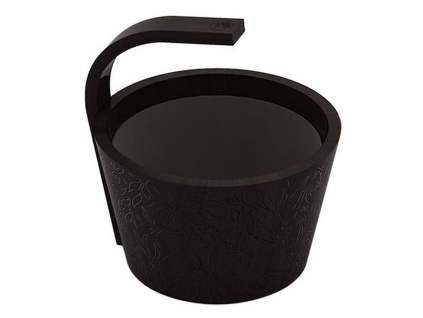 13861 1 saunovy kbelik s plastovou vlozkou 4l cerna