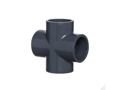 PVC tvarovka Kříž 90° 75 až 315 mm, 4x lepený spoj