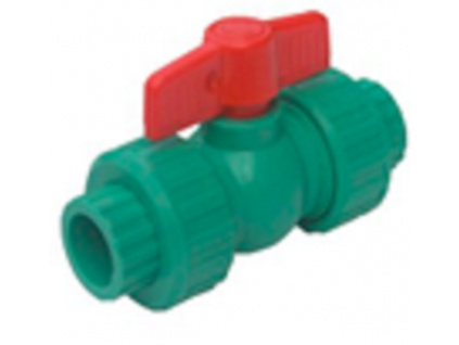 16207 1 ppr kulovy kohout s dvojitym sroubenim 32 mm