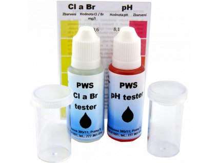 Kapkový tester bazénové vody pH a Cl