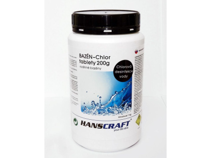 18604 1 hanscraft bazen chlor tablety 200g 1 kg