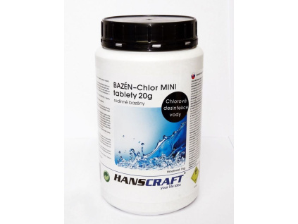 18607 1 hanscraft bazen chlor mini tablety 20g 1 kg