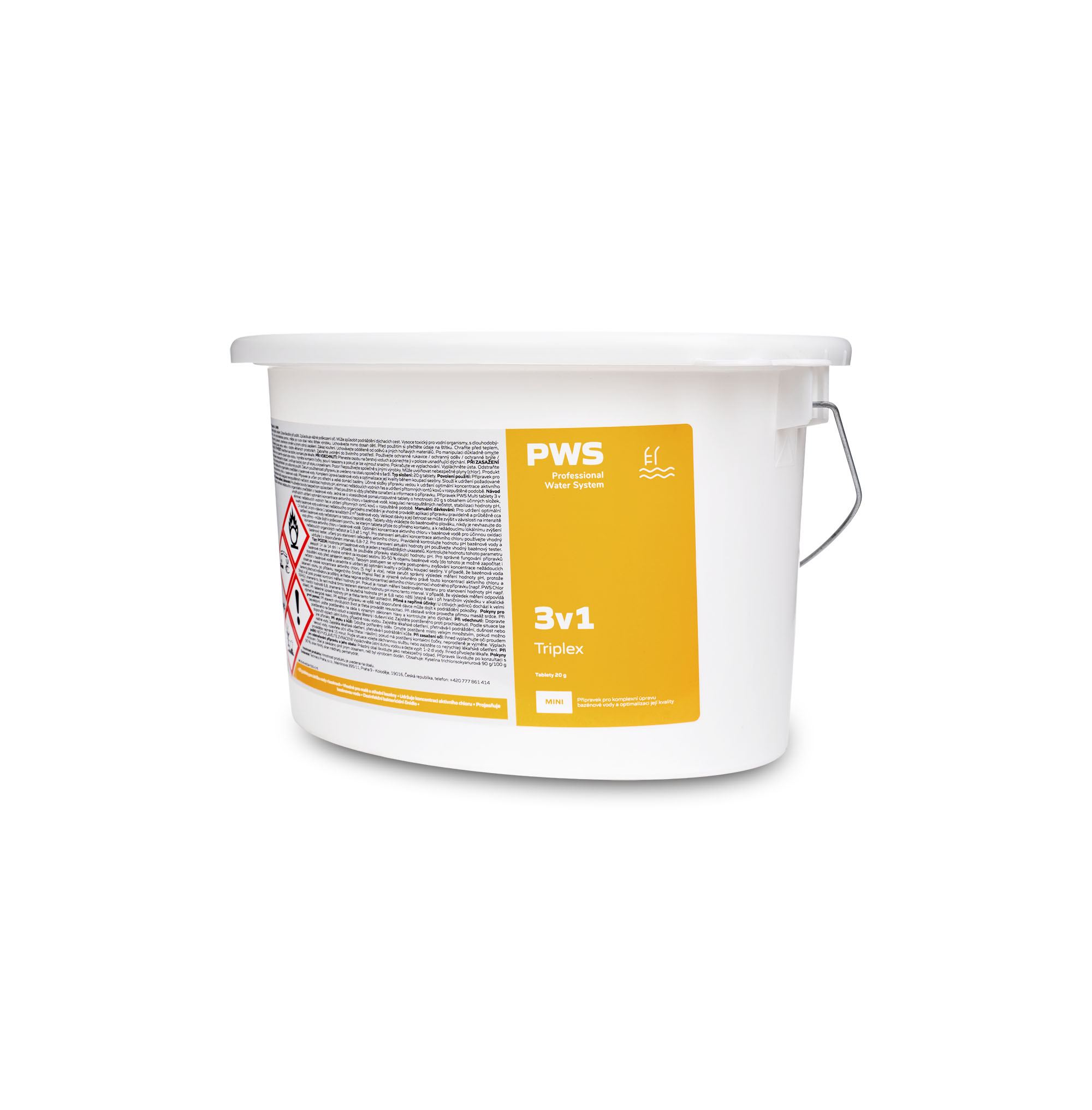 Levně PWS - Professional Water System Trio tablety do bazénu 3v1 20g 5kg