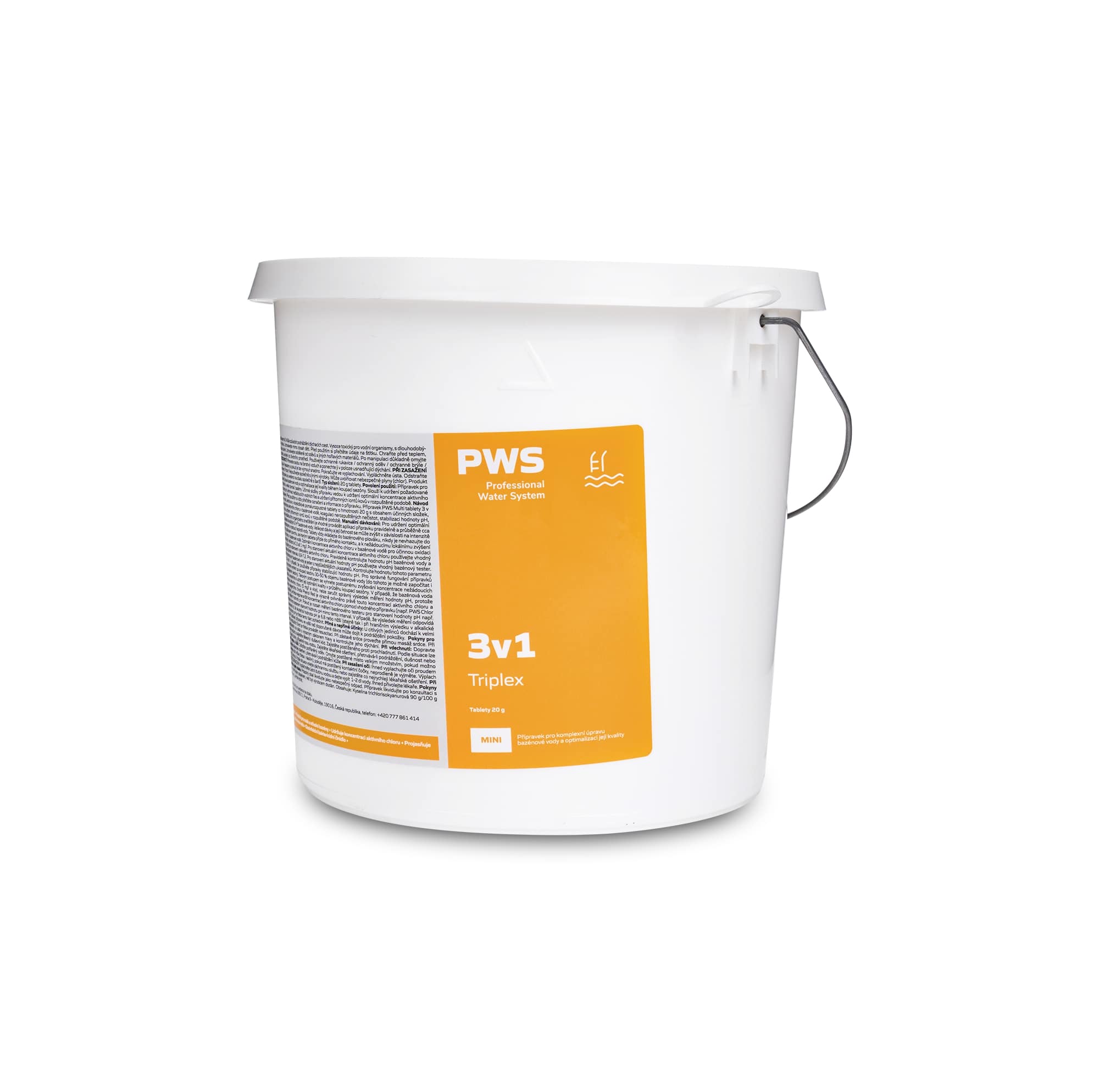 Levně PWS - Professional Water System Trio tablety do bazénu 3v1 20g 3kg