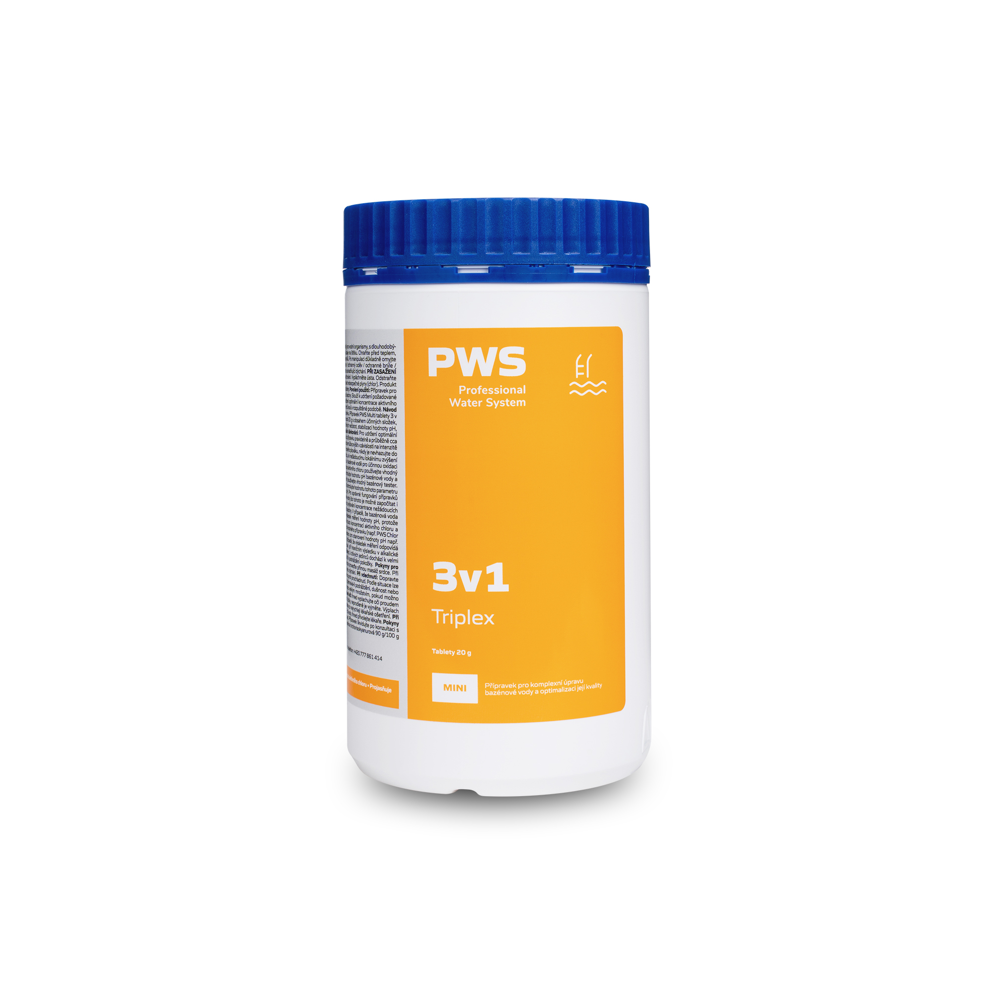 Levně PWS - Professional Water System Trio tablety do bazénu 3v1 20g 1kg