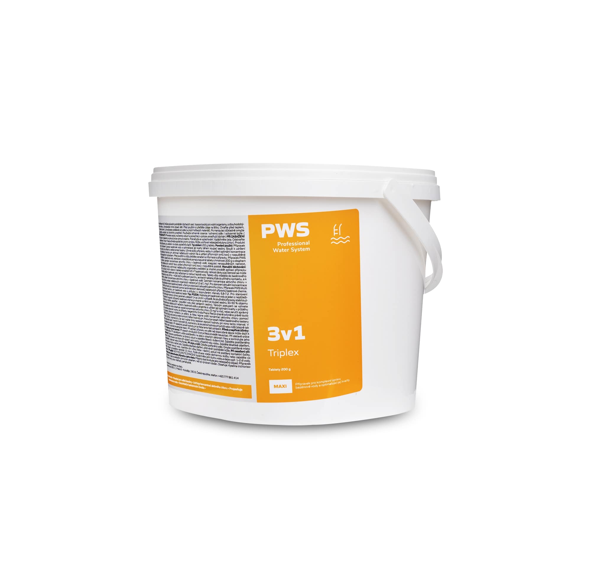 Levně PWS - Professional Water System Trio tablety do bazénu 3v1 200g 3kg