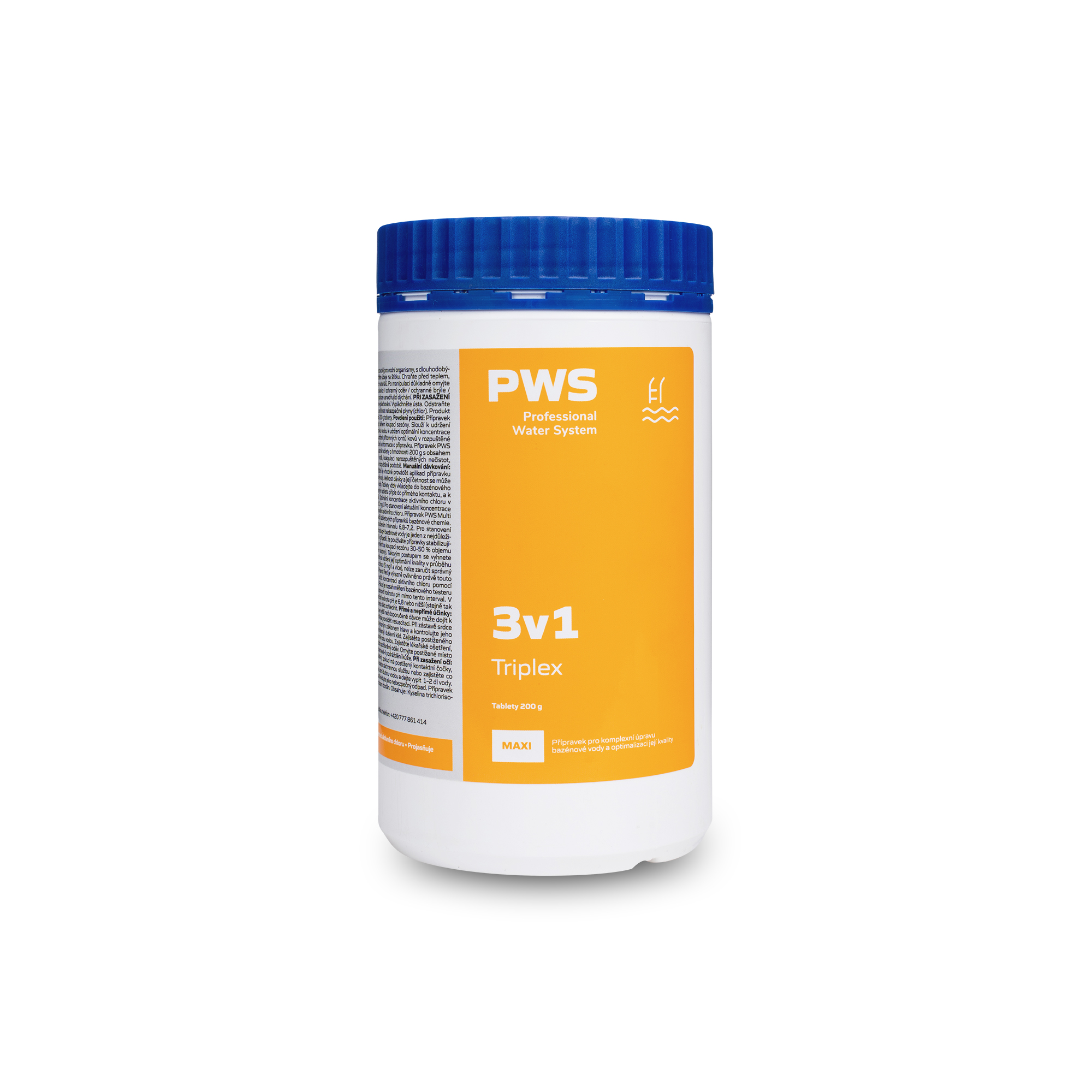 Levně PWS - Professional Water System Trio tablety do bazénu 3v1 200g 2kg