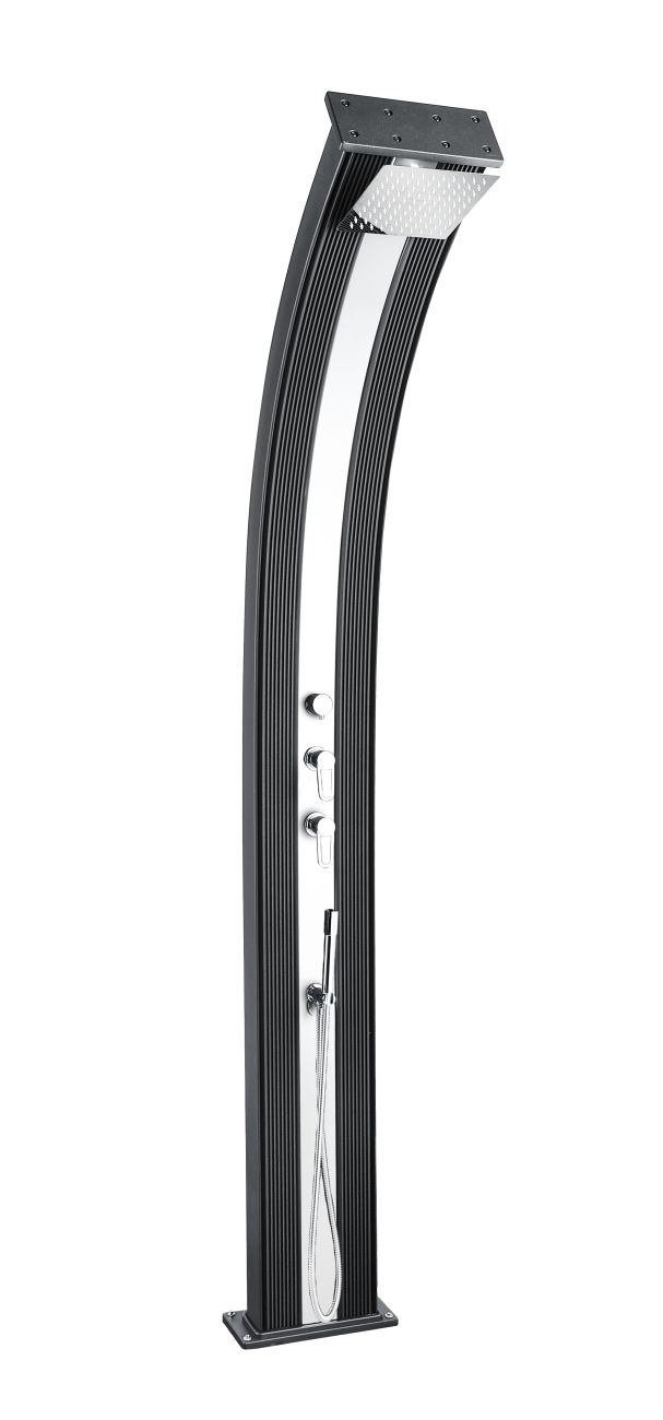 Levně HANSCRAFT Solární sprcha s ruční sprchou DADA CURVE antracit/inox