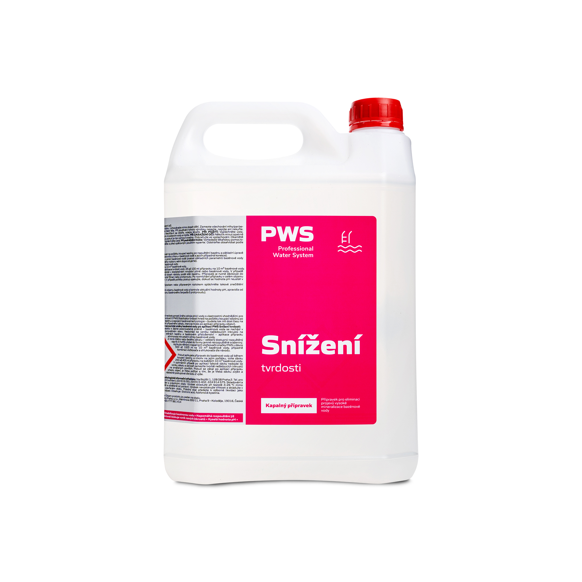 PWS - Professional Water System Snížení tvrdosti bazénové vody 5l ADR
