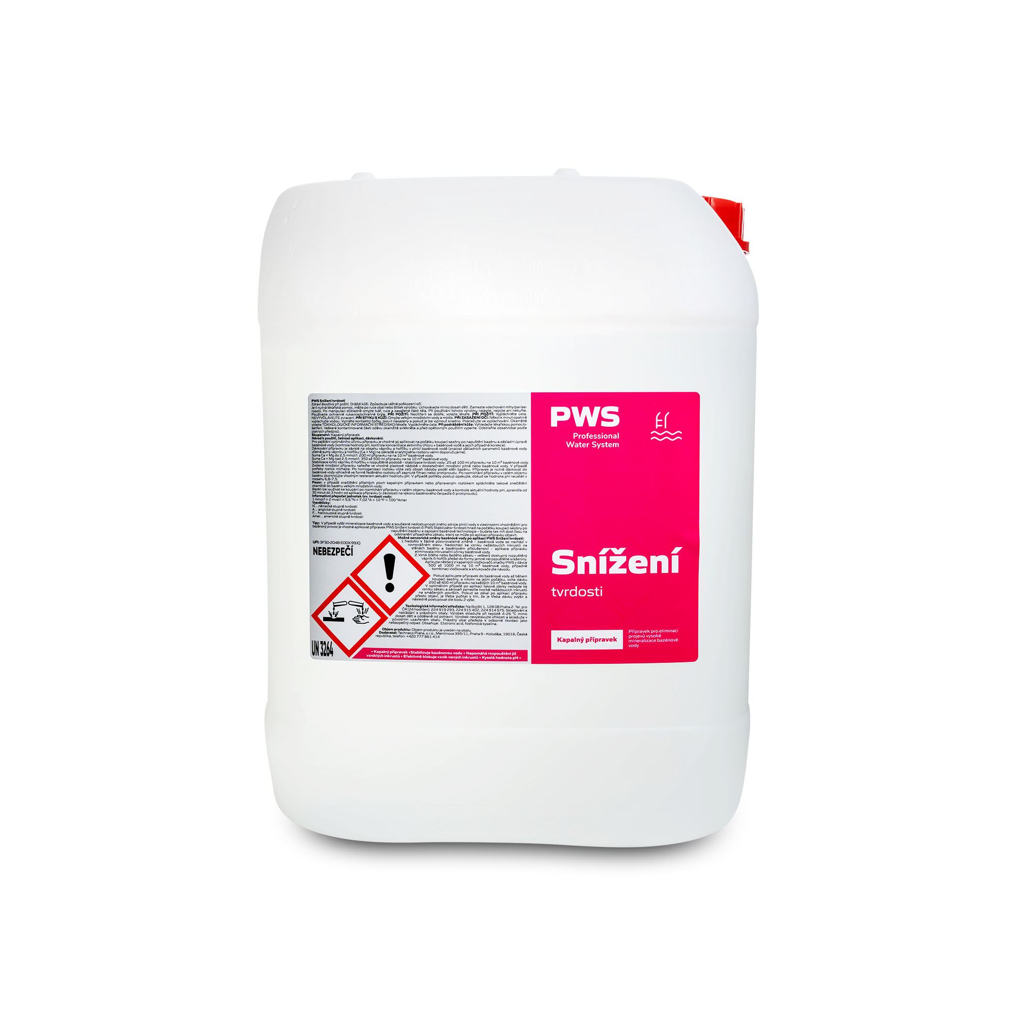 PWS - Professional Water System Snížení tvrdosti bazénové vody 20l ADR