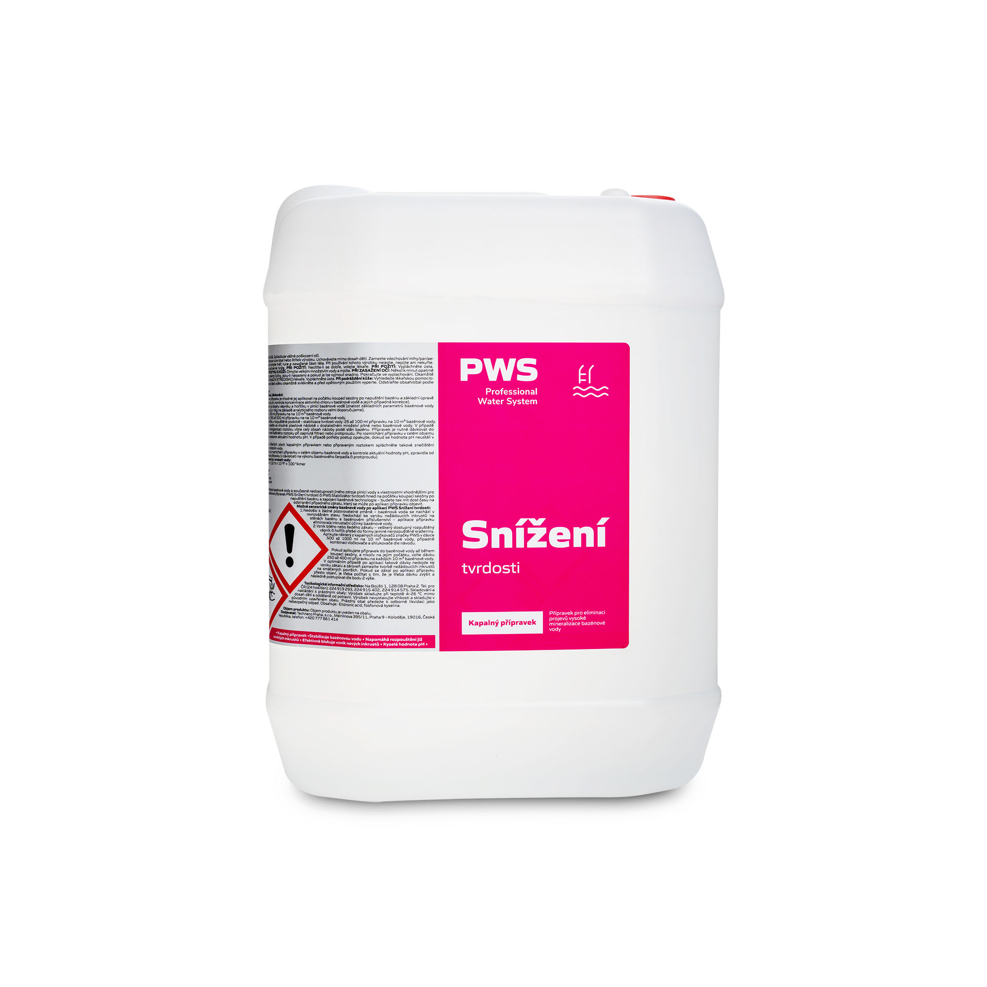 PWS - Professional Water System Snížení tvrdosti bazénové vody 10l ADR