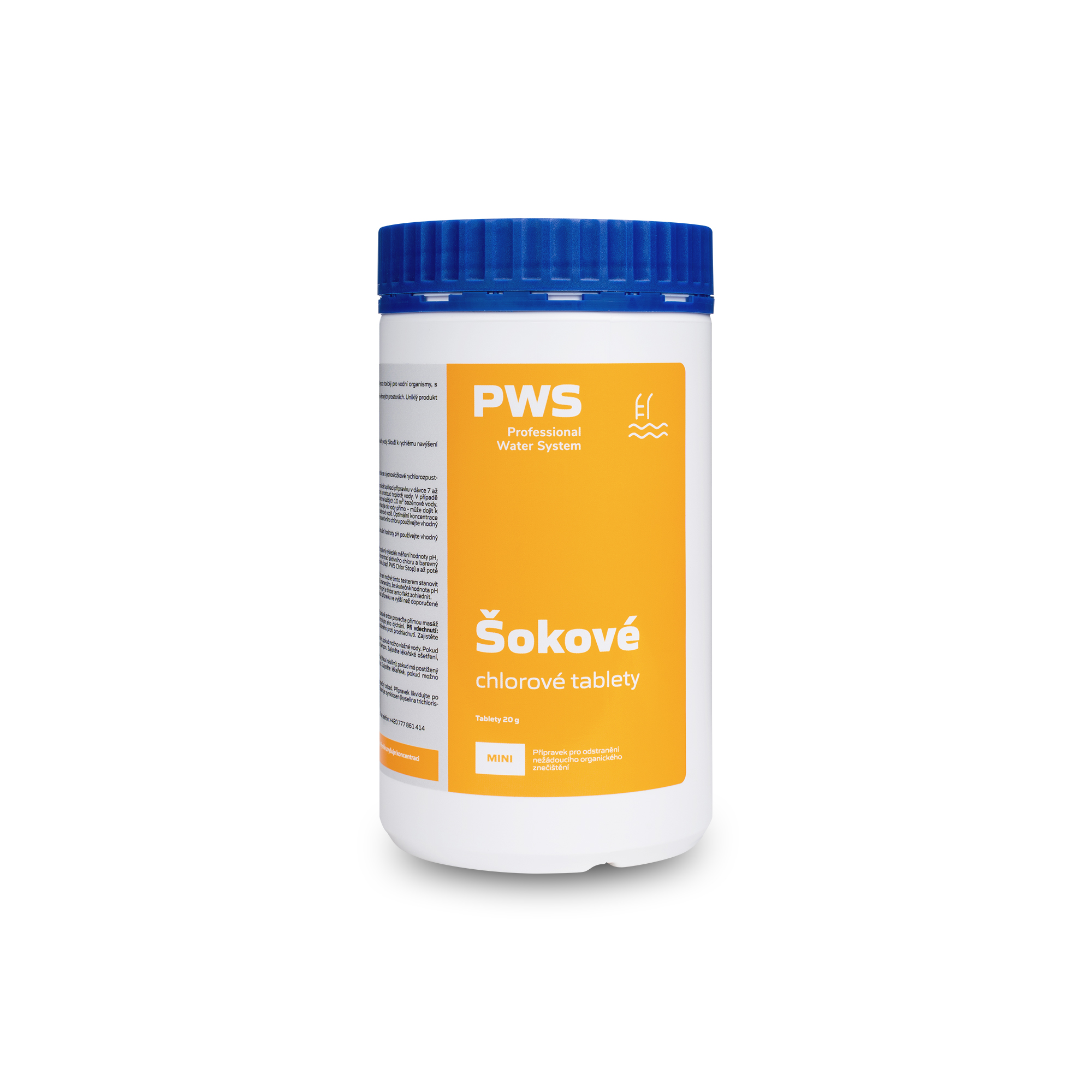 PWS - Professional Water System Rychlorozpustné tablety do bazénu 20g 2kg