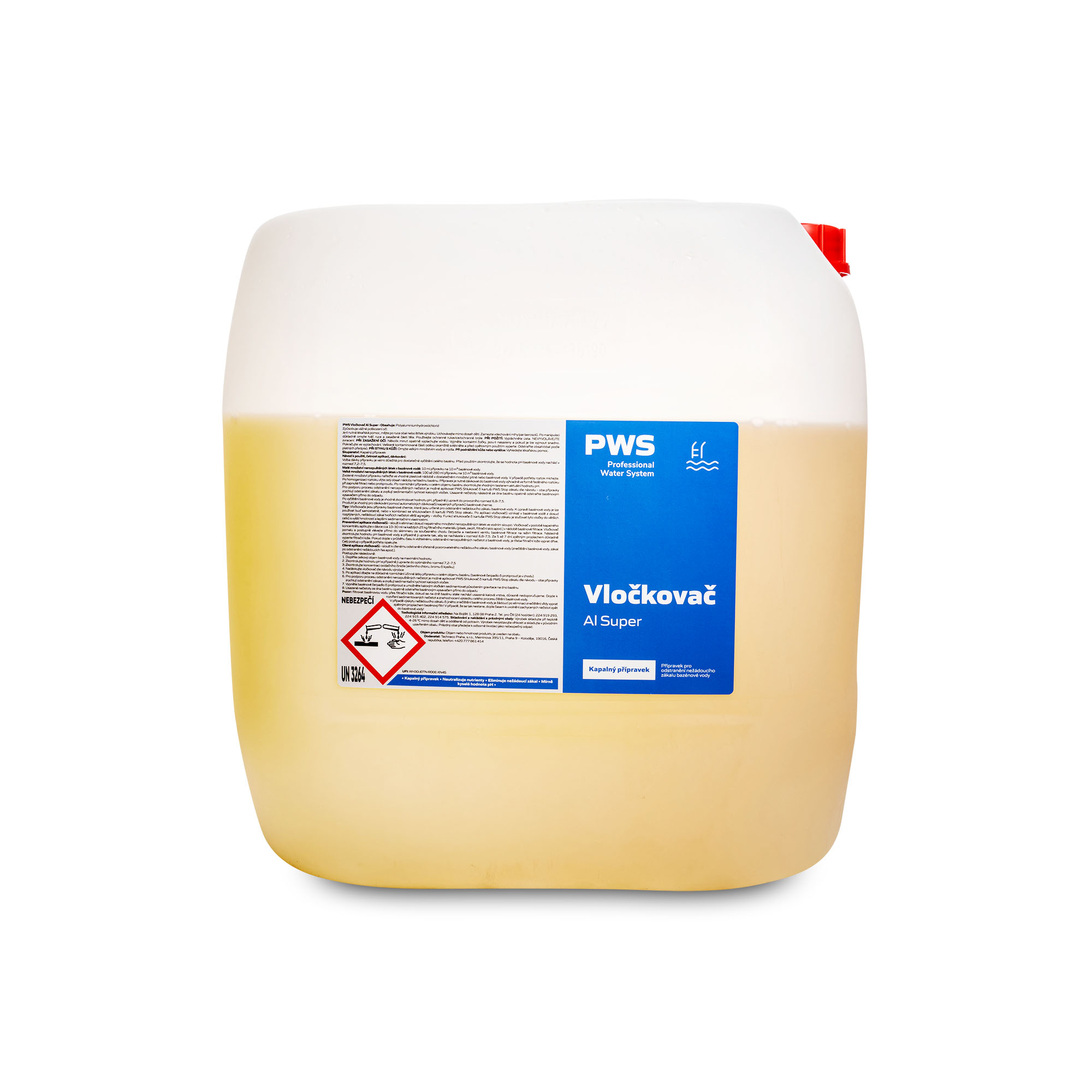 Levně PWS - Professional Water System Projasňovač bazénové vody 35 kg cca 30l ADR