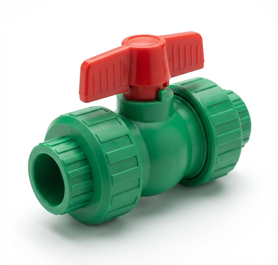 Levně PWS - Professional Water System PPR kulový kohout s dvojitým šroubením 25 mm