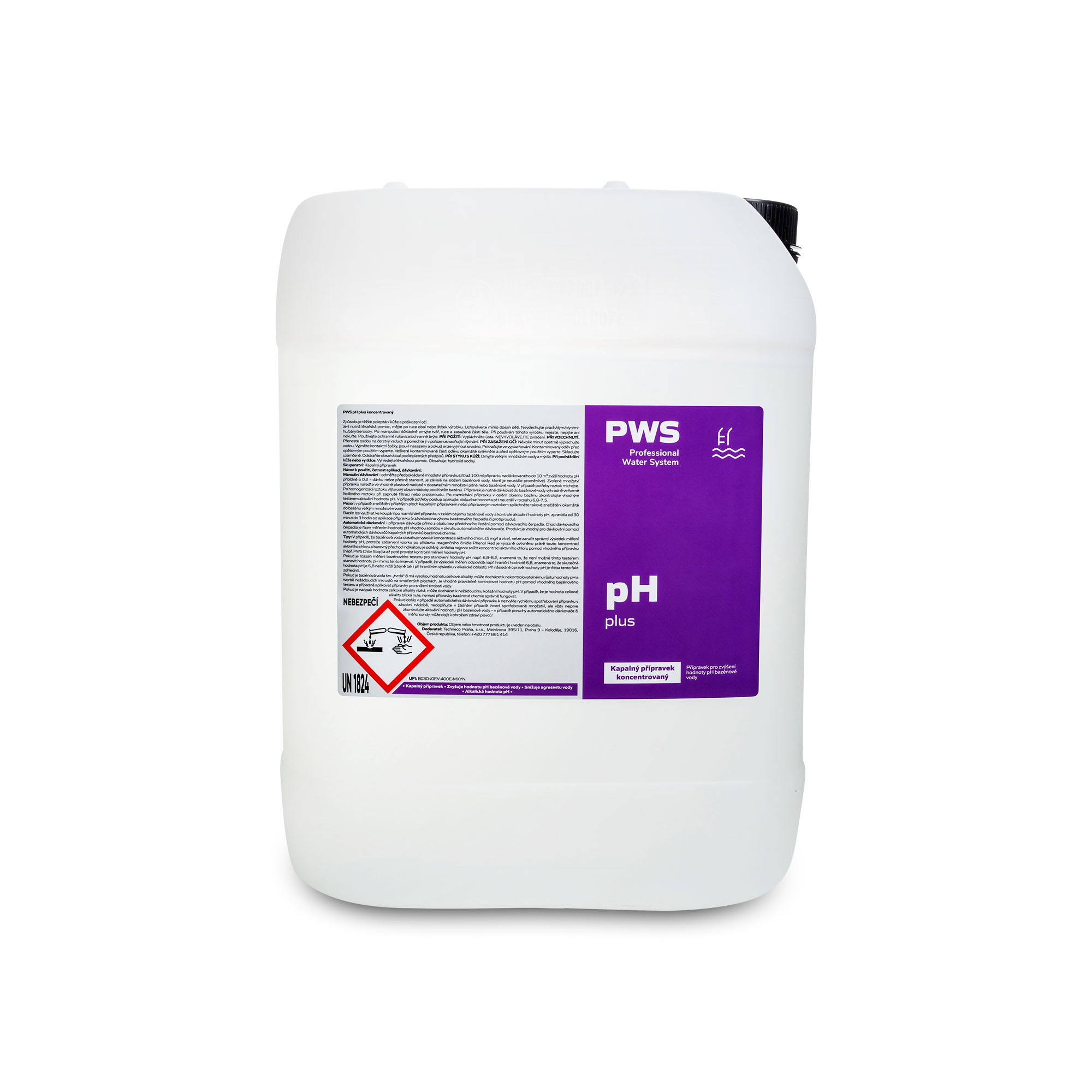 Levně PWS - Professional Water System pH plus 20l kapalný ADR