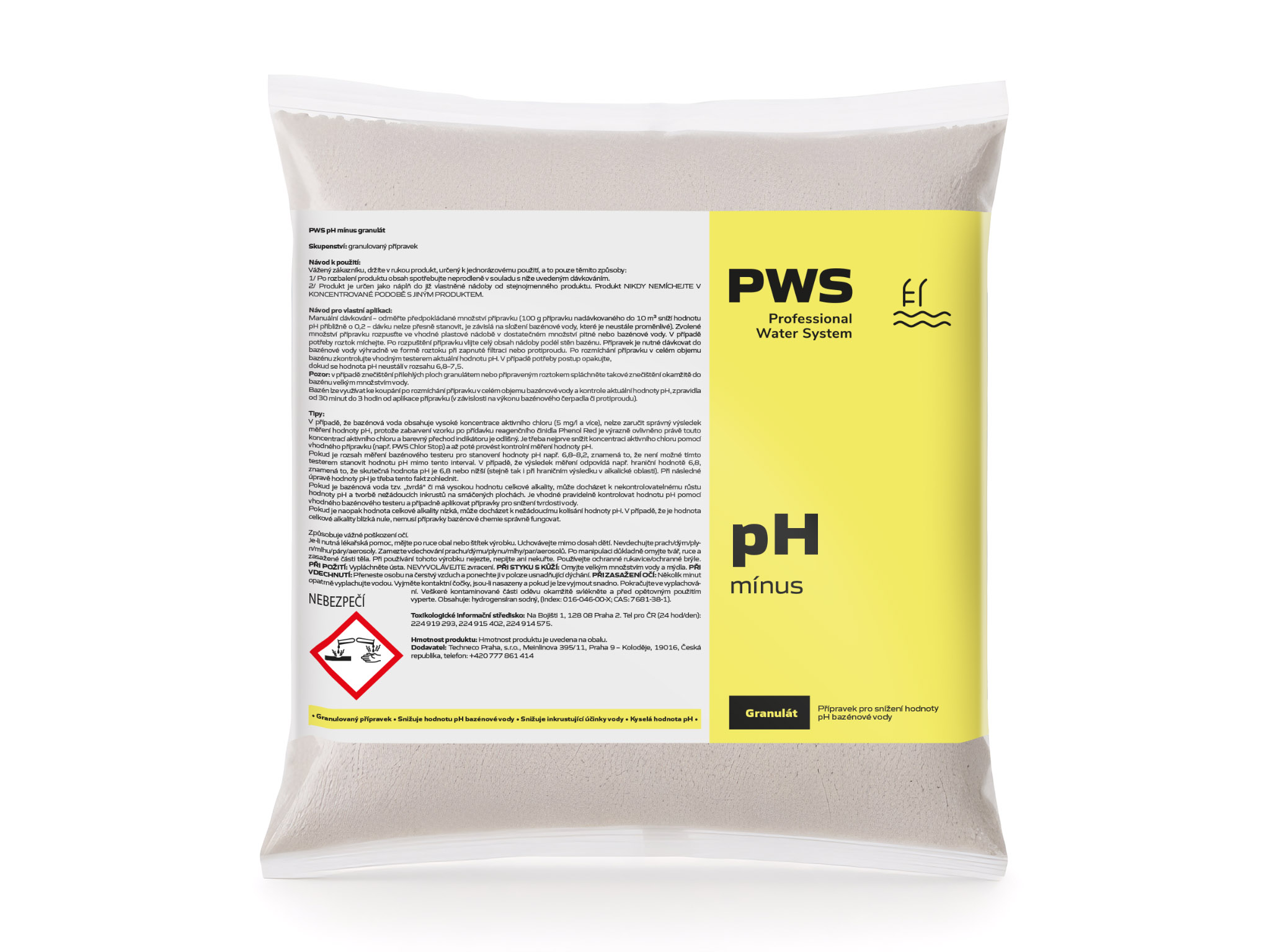 Levně PWS - Professional Water System pH mínus 3 kg pro úpravu pH vody, DOPLNĚNÍ
