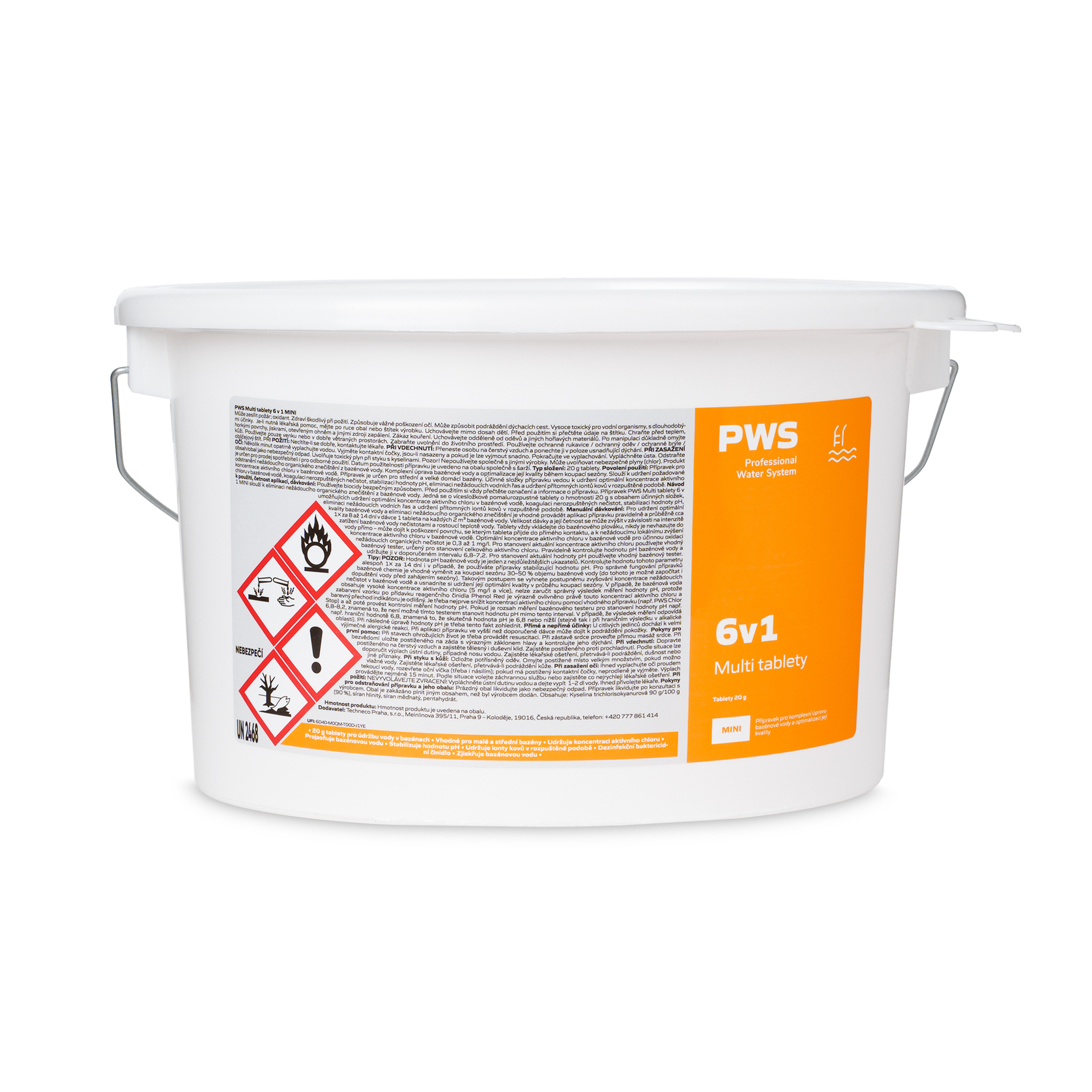 Levně PWS - Professional Water System Multi tablety 6v1 do bazénu 20g 5 kg