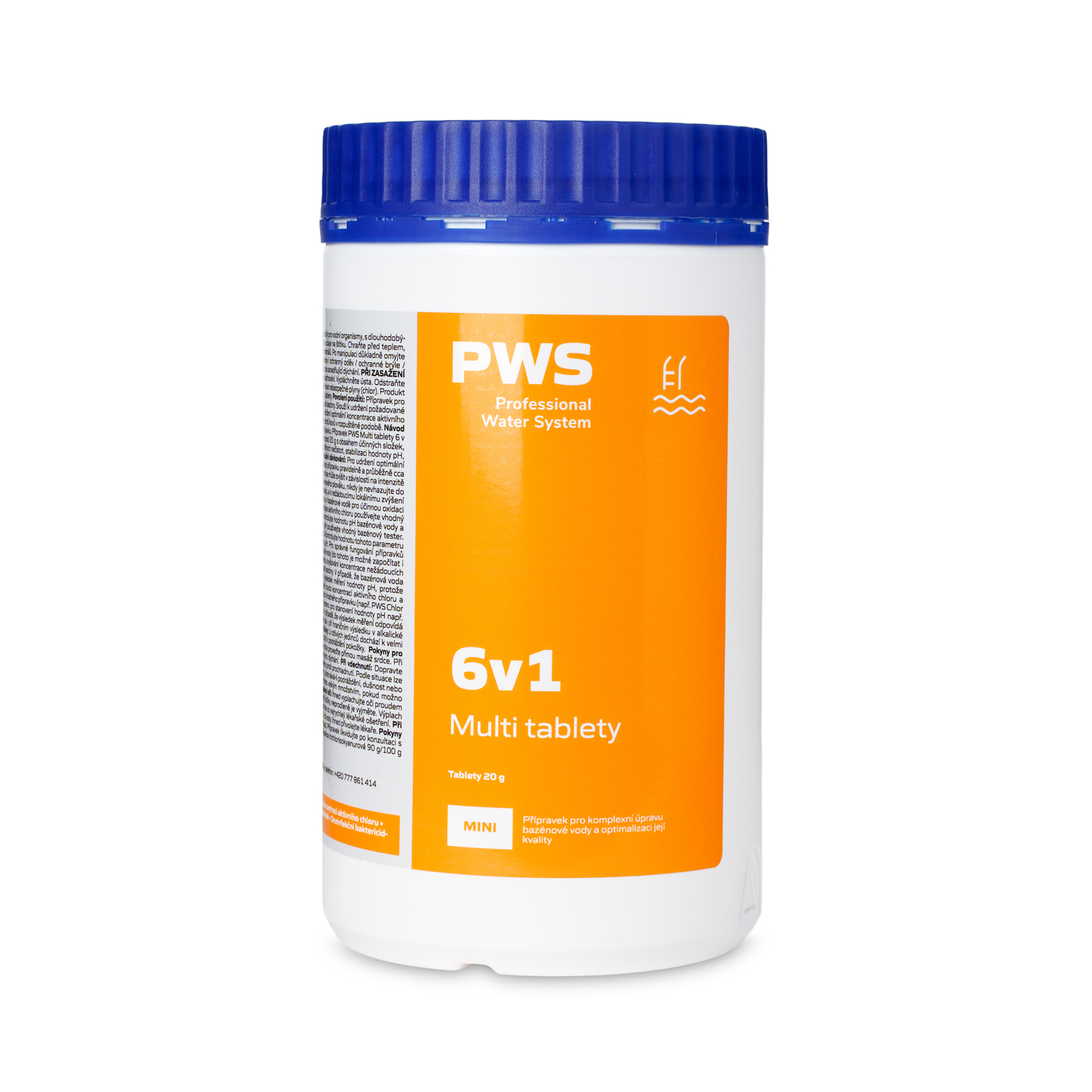 Levně PWS - Professional Water System Multi tablety 6v1 do bazénu 20g 2 kg