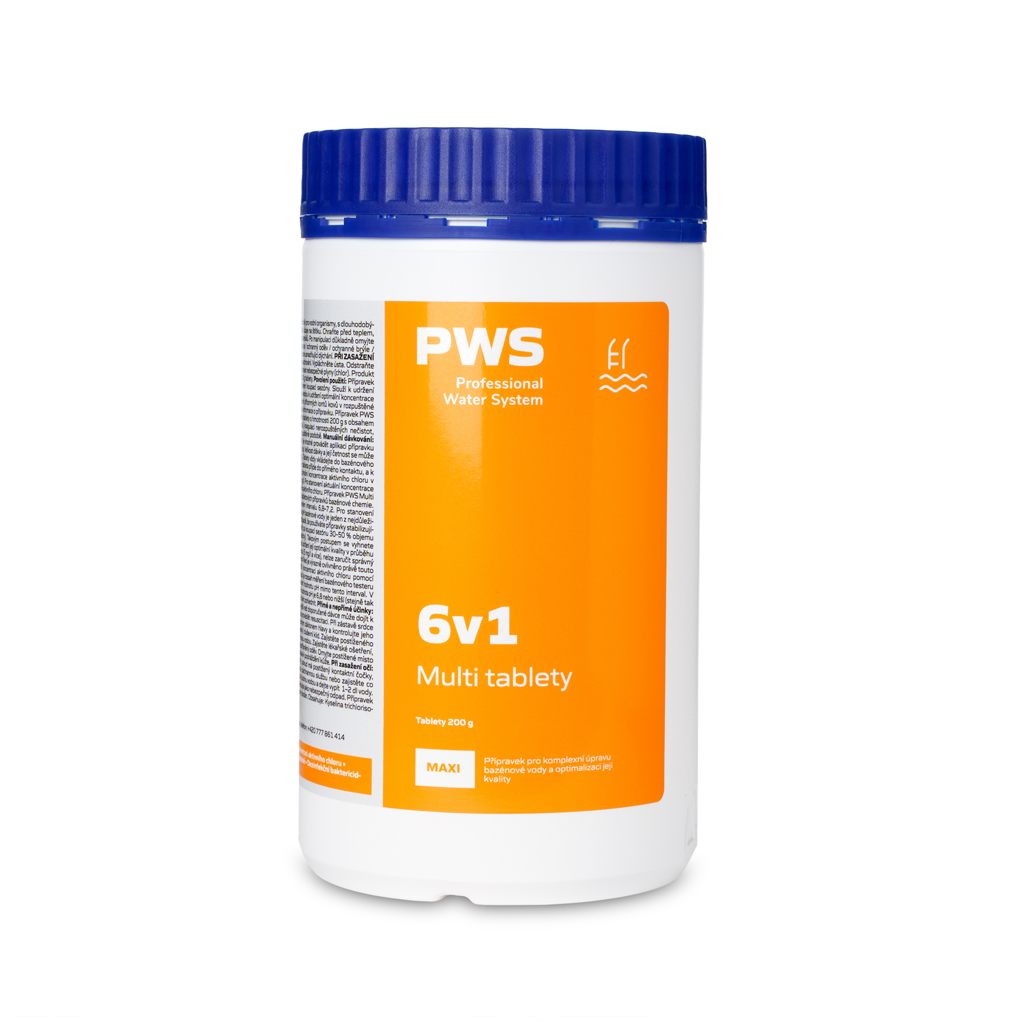 Levně PWS - Professional Water System Multi tablety 6v1 do bazénu 200g 2kg